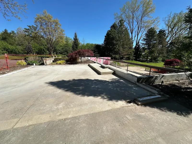 Large outdoor concrete project under construction